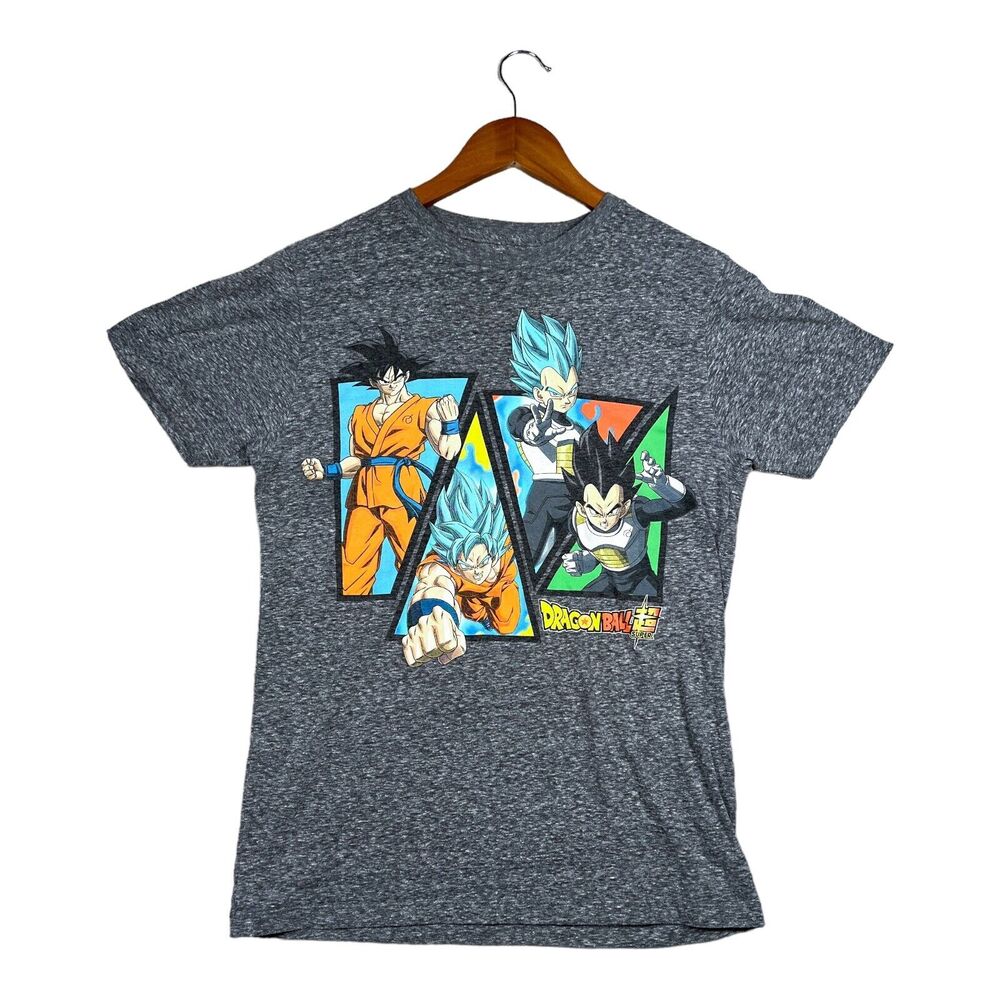Dragon Ball Z Men's Anime Fight Bird Studios Toei Animation Gray T-Shirt S